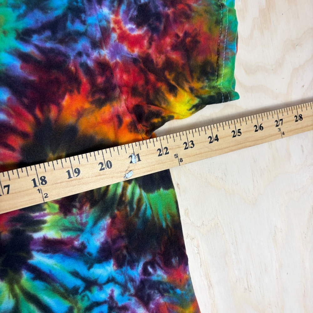 Gildan Ultra Cotton Tie Dye T Shirt Mens XL Psychedelic Rainbow Trippy Colorful - Picture 4 of 5